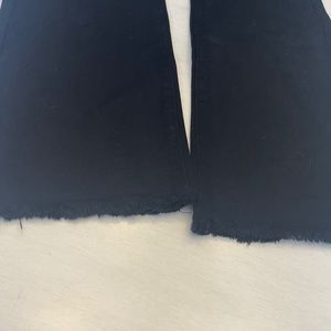 DL Ultimate black bootcut jeans with frayed hem